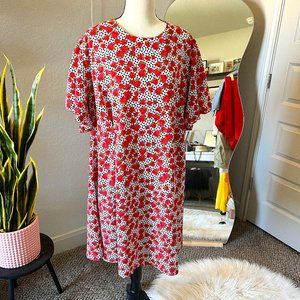 BLACK AND WHITE STRAWBERRY DRESS- Size 18